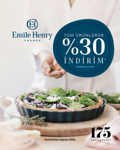 Emile Henry Markalı Ürünlerde %30 İndirim!